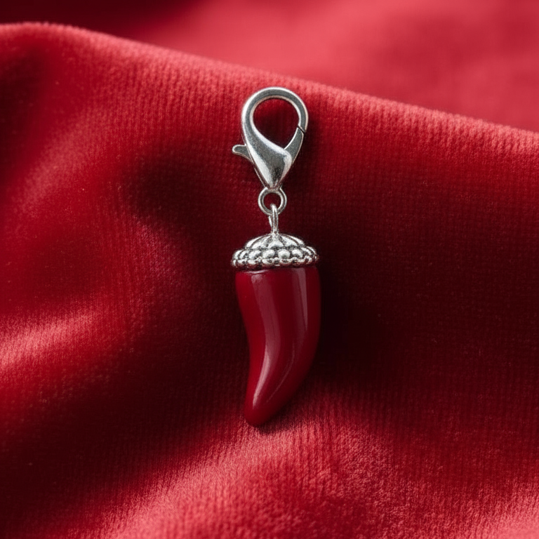 A' CAZZIMMA speciale cornetto portafortuna ROSSO