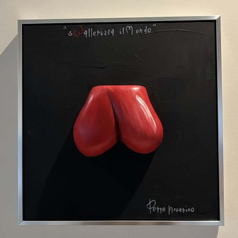 QUADRO SCULTOREO SU FONDO NERO "WALLERA INTORNO”